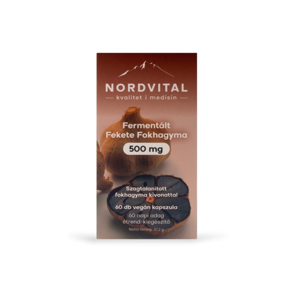 Nordvital fermentált fekete fokhagyma 500 mg 60db