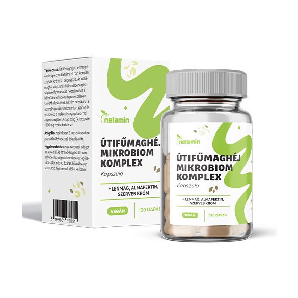 Netamin Útifű Maghéj Mikrobiom Komplex kapszula 120