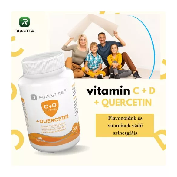 Riavita c+d vitamin+quercetin étrend-kiegészítő kapszula 90db