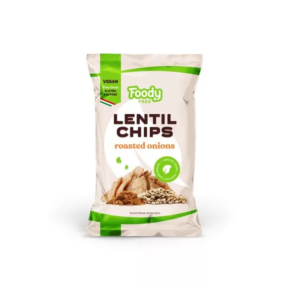 Gluténmentes foody free lencsechips sült hagymával 50g