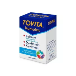 Tovita komplex tojáshéjkalciumot d3-vitamint és k2-vitamint tartalmazó étrend-kiegészítő 60db - bio és vegán étrendkiegészítők