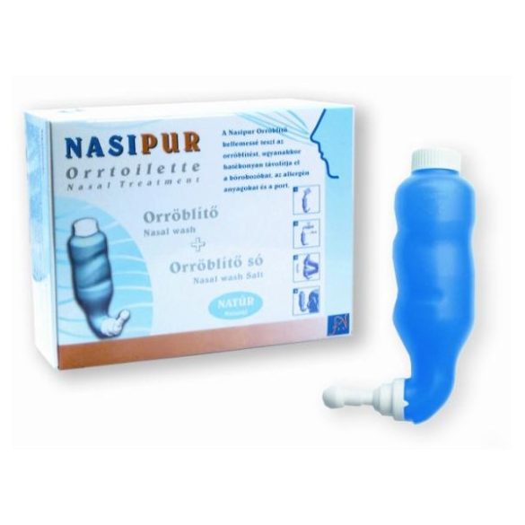 Nasipur orröblítő készülék+orröblítő só 30db 1 db