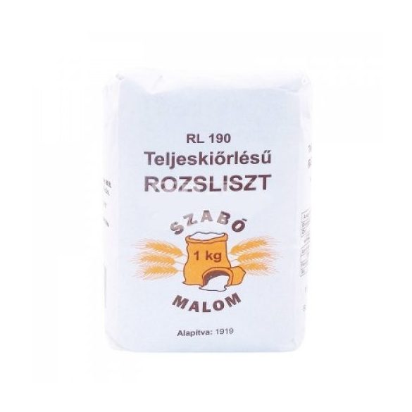 Szabó Malom teljes kiőrlésű rozsliszt rl-190 1000 g