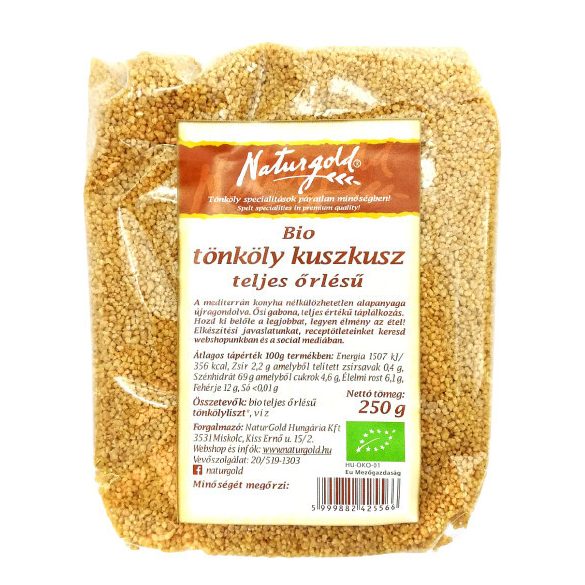 Naturgold bio tönköly kuszkusz teljeskiőrlésű 250 g