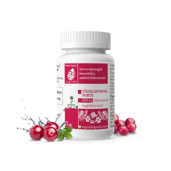 Natur Tanya® Szerves Tőzegáfonya/Cranberry FORTE - Húgyúti fertőzések, húgyhólyag-és húgycsőgyulladások.