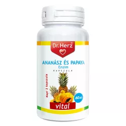 Dr.herz ananász-papaya enzim kapszula 60 db - bio és vegán étrendkiegészítők