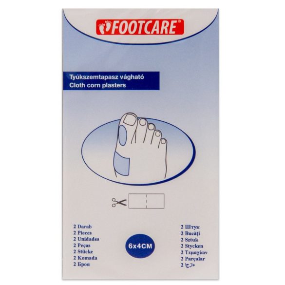 FOOTCARE TYÚKSZEMTAPASZ  VÁGHATÓ 6X4CM 2DB