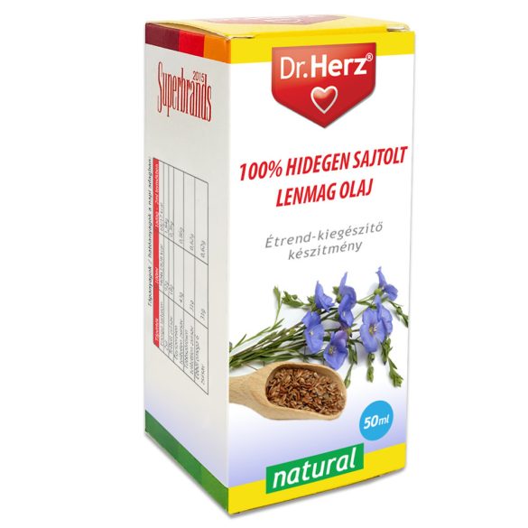 Dr.herz lenmag olaj 100% hidegen sajtolt 50 ml