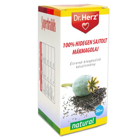 Dr.herz mákmagolaj 100% hidegen sajtolt 50 ml