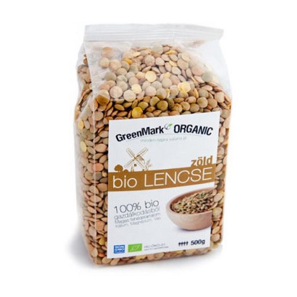 Greenmark bio lencse zöld 500 g