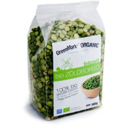 Greenmark bio zöldborsó felezett 500 g - bio és refomélelmiszer