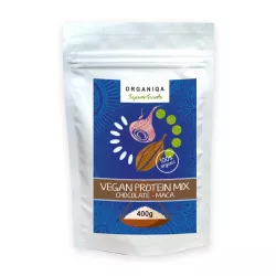 Bio organiqa 100% csokoládé-maca vegán fehérje 400g - bio és refomélelmiszer