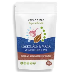Organiqa bio vegán fehérje mix csokoládé-maca 200g - bio és refomélelmiszer