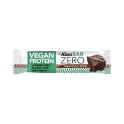 Absobar zero vegan proteinszelet double chocolate brownie 40g - bio és refomélelmiszer