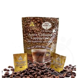   Ayura collagen cappuccino with hyaluronic and stevia instant kávé 15db