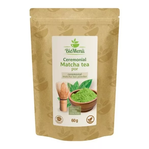 Biomenü bio matcha tea ceremonial por 60 g - bio és natúr kozmetikumok