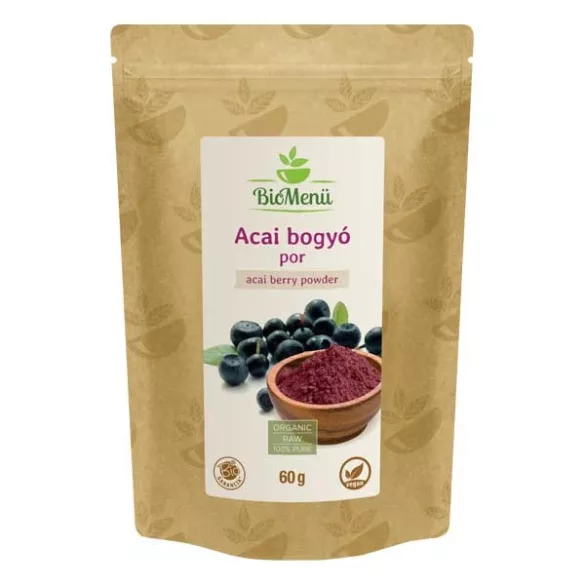 Biomenü bio acai bogyó por 60 g - bio és natúr kozmetikumok