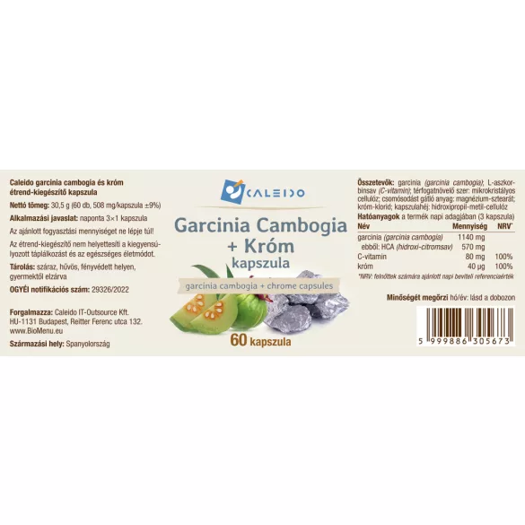 Caleido garcinia cambogia + króm kapszula 60 db