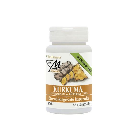 Dr.m prémium kurkuma c-vitaminnal és bioperinnel 80db