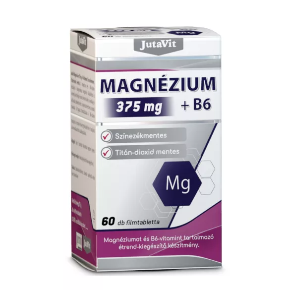 Jutavit magnézium 375mg+b6 vitamin 60db
