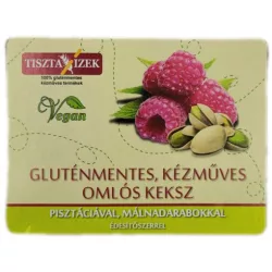 Tiszta ízek gluténm. pisztácia-málnás keksz 180g