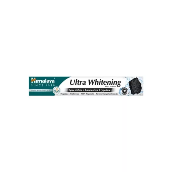 Himalaya fogkrém ultra whitening faszenes fogfehérítő gyógynövényes 75ml