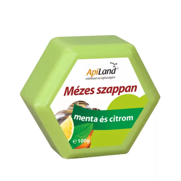 Apiland méz menta és citrom szappan 100 g - bio és natúr kozmetikumok