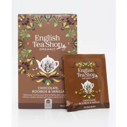 English Tea Shop 20 bio csokoládé rooibos&vanília tea 20x1,5g 30 g - bio és refomélelmiszer