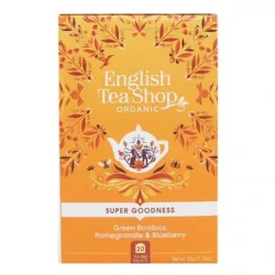 Bio ets tea zöld rooibos tea, gránátalmával és áfonyával filteres 20db - bio és refomélelmiszer