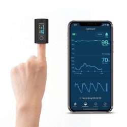   Viatom bluetoothos véroxigénszint mérő (viatom oxísmart bluetooth fingertip oximeter hm-60fw)
