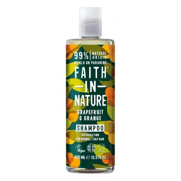 Faith in nature sampon grapefruit és narancs 400ml - bio és natúr kozmetikumok