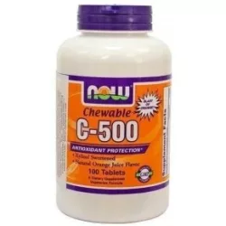 Now c-500 rágótabletta narancs ízű 100db - bio és vegán étrendkiegészítők