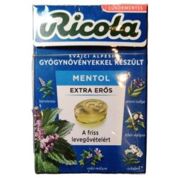 Ricola cukorka extra erős mentol 40 g