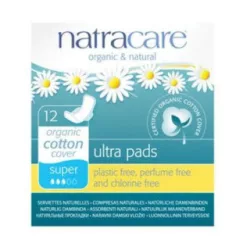 Natracare bio betét szárnyas super 12 db - bio és natúr kozmetikumok