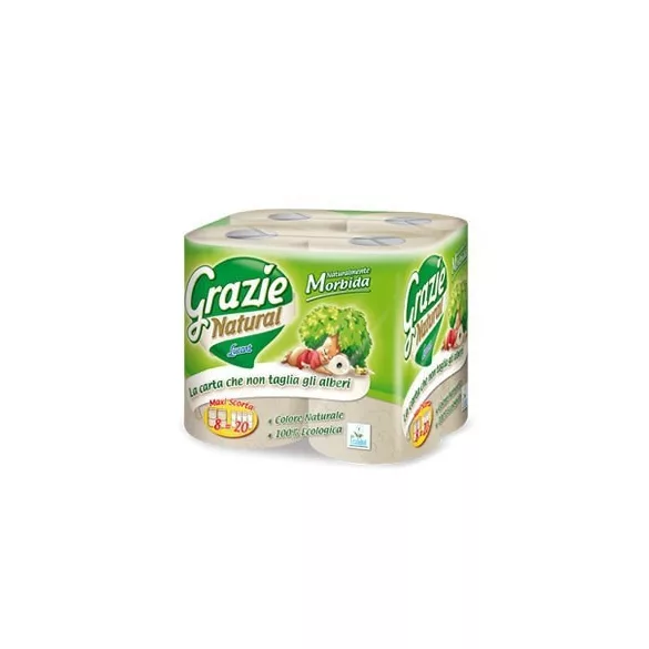 Grazie natural öko toalettpapír 8db - bio és natúr kozmetikumok