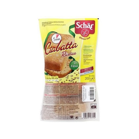 Schar gluténmentes ciabatta zsemle elősütött magvas 4x50g 200 g