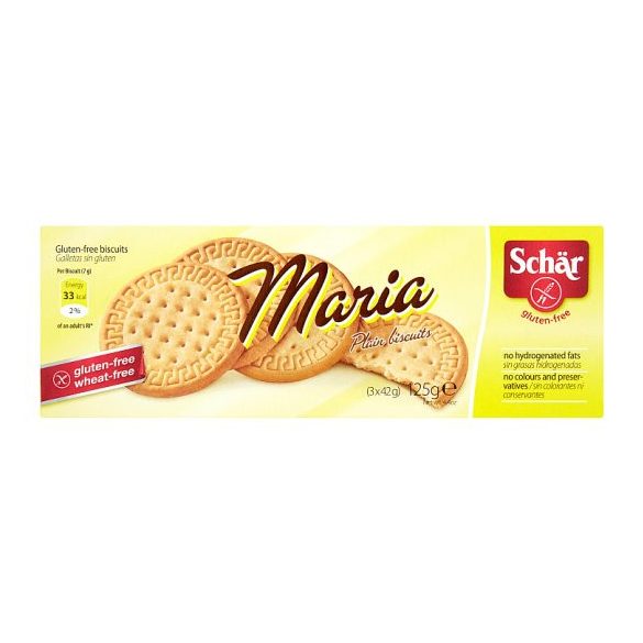 Schar gluténmentes maria natúr keksz 125 g