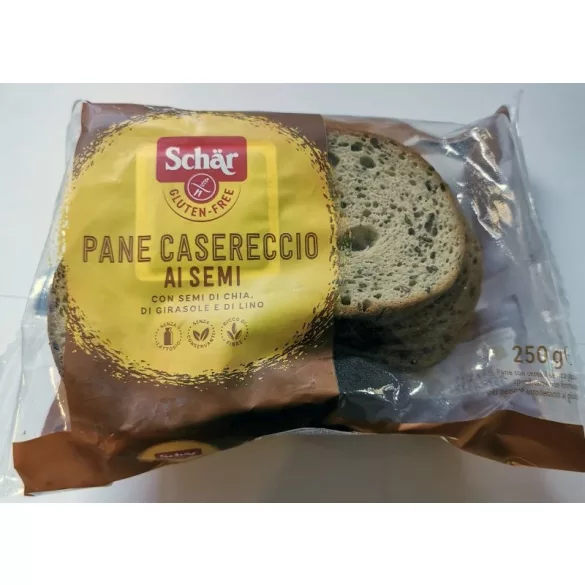 Schär gluténmentes kenyér pane casereccio sokmagvas 250 g - bio és refomélelmiszer