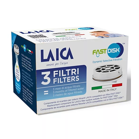 Laica vízszűrőbetét instant fast disk 3 db - bio és natúr kozmetikumok