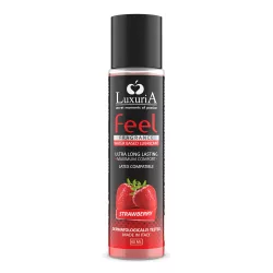 Luxuria feel strawberry - vízbázisú síkosító - eper (60ml) - bio és natúr intim készítmények
