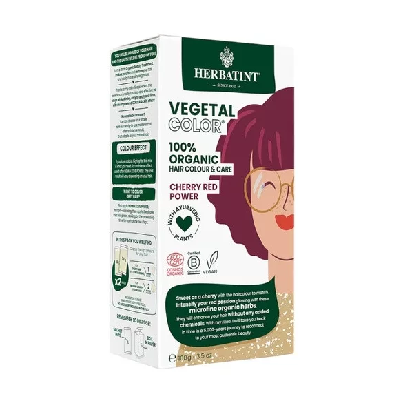 Herbatint vegetal color cherry red hajfesték 100 g