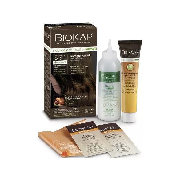 Biokap nutricolor rapid tartós hajfesték nr 5.34