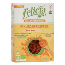 Felicia bio vörös lencse sedanini gluténmentes tészta 250 g - bio és refomélelmiszer