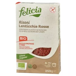   Felicia bio vörös lencse risoni gluténmentes tészta 250 g új termék