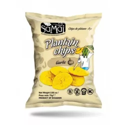 Gluténmentes samai plantain (főzőbanán) chips fokhagymás 75g - bio és refomélelmiszer