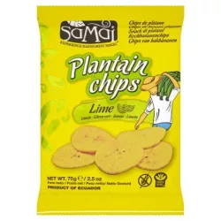 Samai plantain chips lime 70g - bio és refomélelmiszer