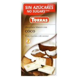 Torras hozzáadott cukor nélkül kókuszos fehércsokoládé 75g - bio és refomélelmiszer
