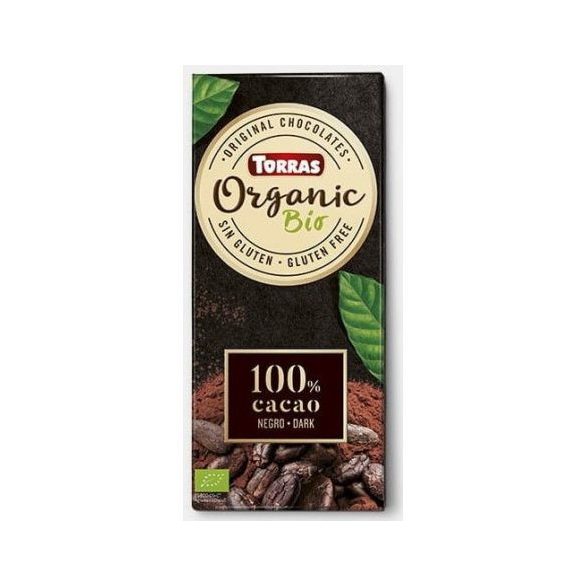 Torras bio 100% kakaótartalmú étcsokoládé 100 g