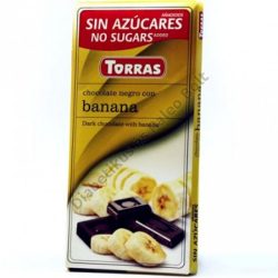 Torras hozzáadott cukor nélkül étcsokoládé banános 75g - bio és refomélelmiszer