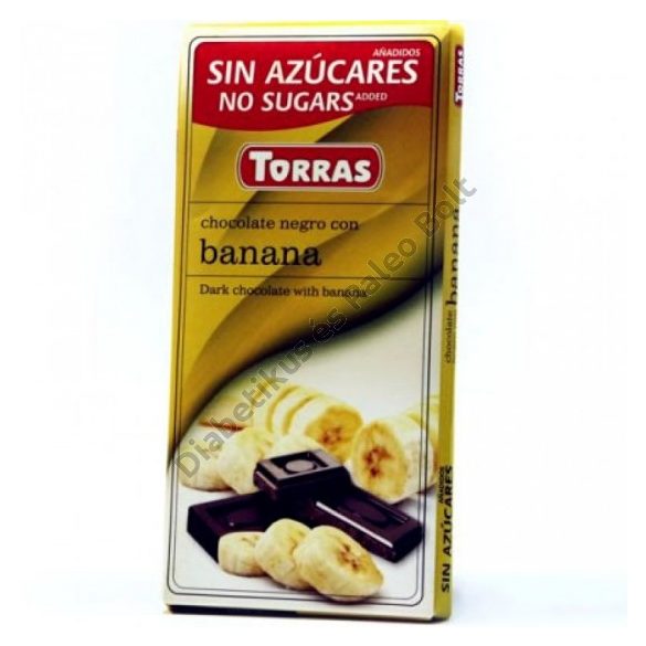 Torras gluténmentes étcsokoládé banán cukor nélkül 75 g